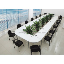 Melamine Modern Detachable Modular Conference Table in White (FOHFN-01)